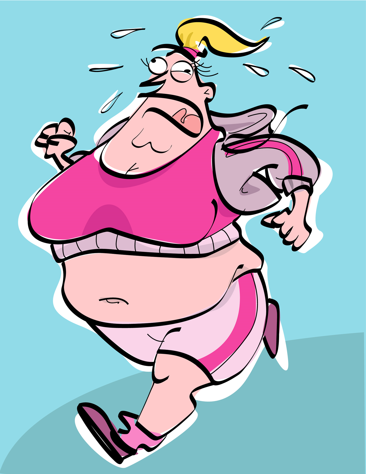 Fat lady running